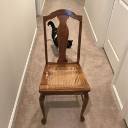 Wood Chair Pressed Cane Seat
