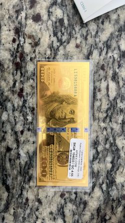 1 gram gold note/ Benjamin Franklin
