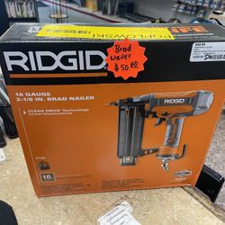 Ridgid Brad Nailer 18 Ga 2-1/8in 