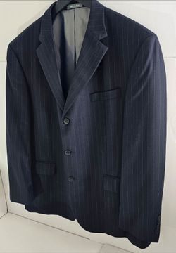 Oscar de la Renta Profile Mens 44S Stripe Wool Blazer Sport Coat Jacket 100% Wool Classic Formal Business