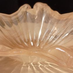 Freeform Vintage Murano Glass Swirled Bowl