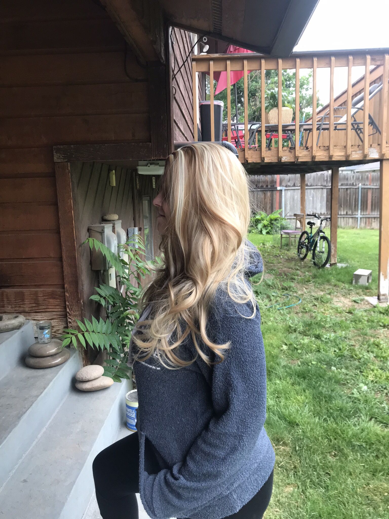 Blond Long haired Wig