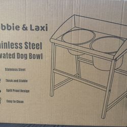 Bobbie & Laxi Elevated Dog Bowls for Large Dogs Stainless Steel