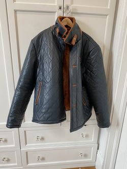 REAL Leather Brand Mens 2XL Blue Never Worn Brand New