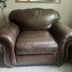 Antique Chair + Ottoman
