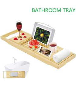 Bathtub Caddy Tray - Adjustable Organizer Tray 