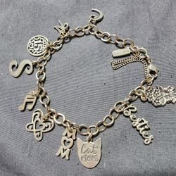 James Avery Forged Link Bracelet With 10 Charms 