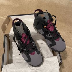 Air Jordan 6 Retro GS Bordeaux Black/Graphite - Size 4Y (Brand New)