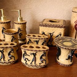 KOKOPELLI BATHROOM ORGANIZATION SET