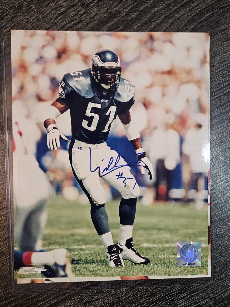 Signed 8x10 Photo Philadelphia Eagles Mike Mamula, William Thomas, Charles Johnson NFL Auto Picture