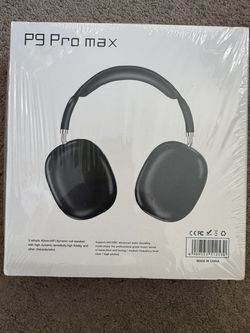 P9 Pro Max Wireless Bluetooth Over-Ear Headphones – Black (Sealed)
