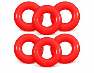 6 Pcs Inflatable Pool Floats 24 Inches Swim Tube Bulk Swimming Ring Pool Floaties