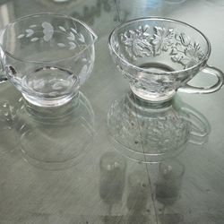 Princess House Coffee Creamer/sugar Bowls