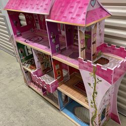 Pink Barbie Doll House