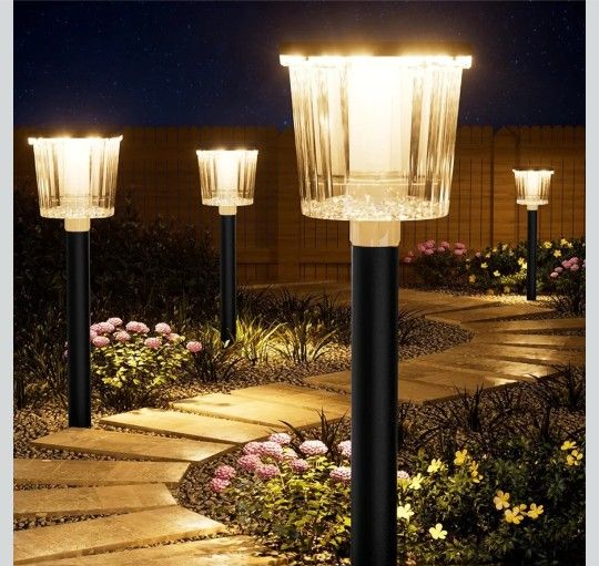 8 Pack Solar Pathway Lights $45
