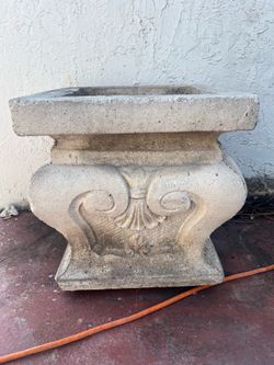 Concrete Large Stone Square Garden Planter