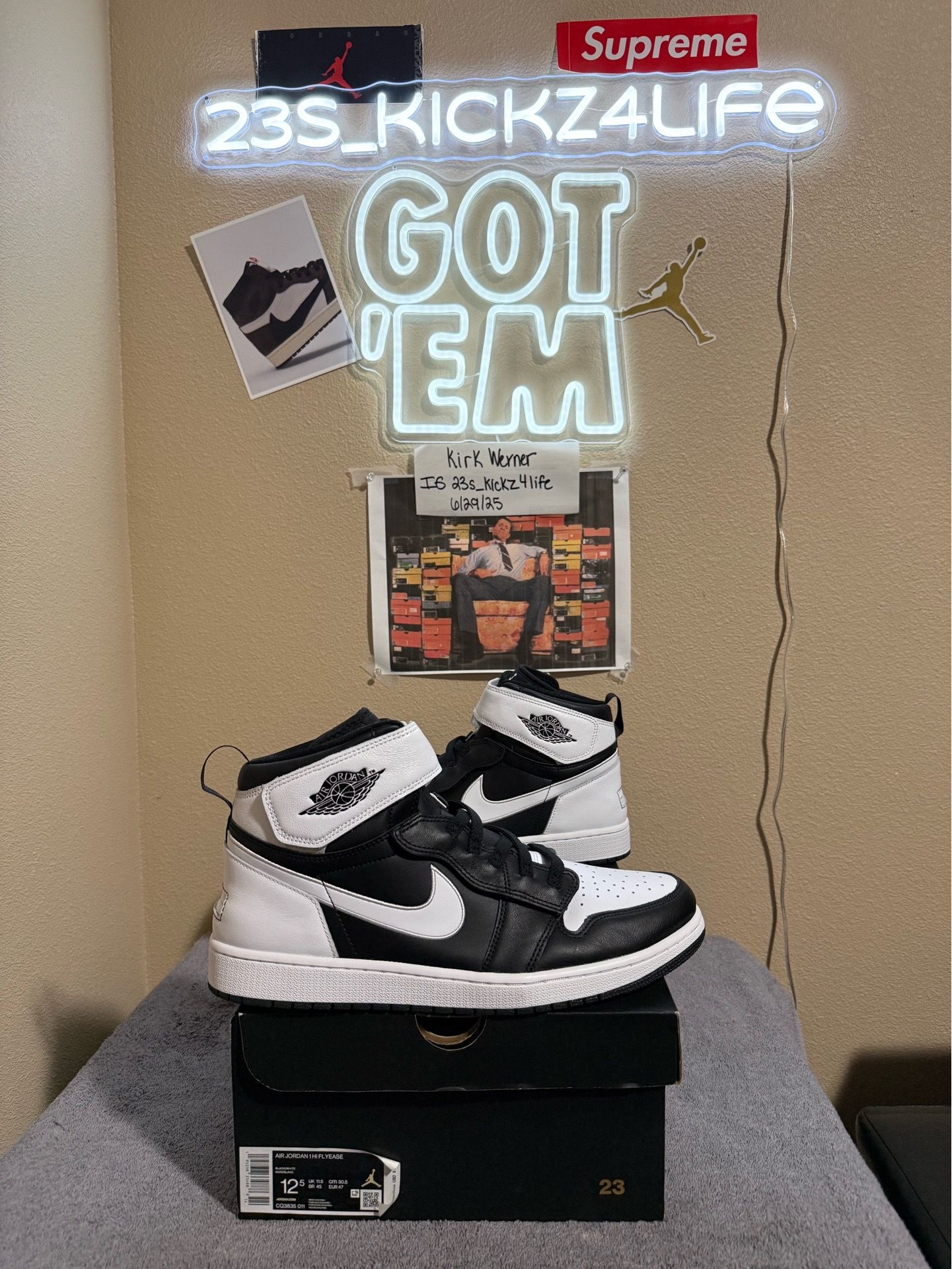 Brand new Air Jordan HiFlyEase mid 1’s size 12.5 with original boxes and proof of purchase.