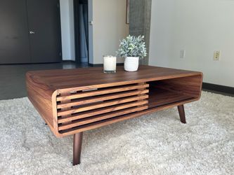 [Home staging furniture] Mid-Century Modern Coffee Table with Storage