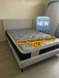 Queen size bed frame and mattress
