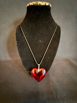 Red Heart Pendant Necklace