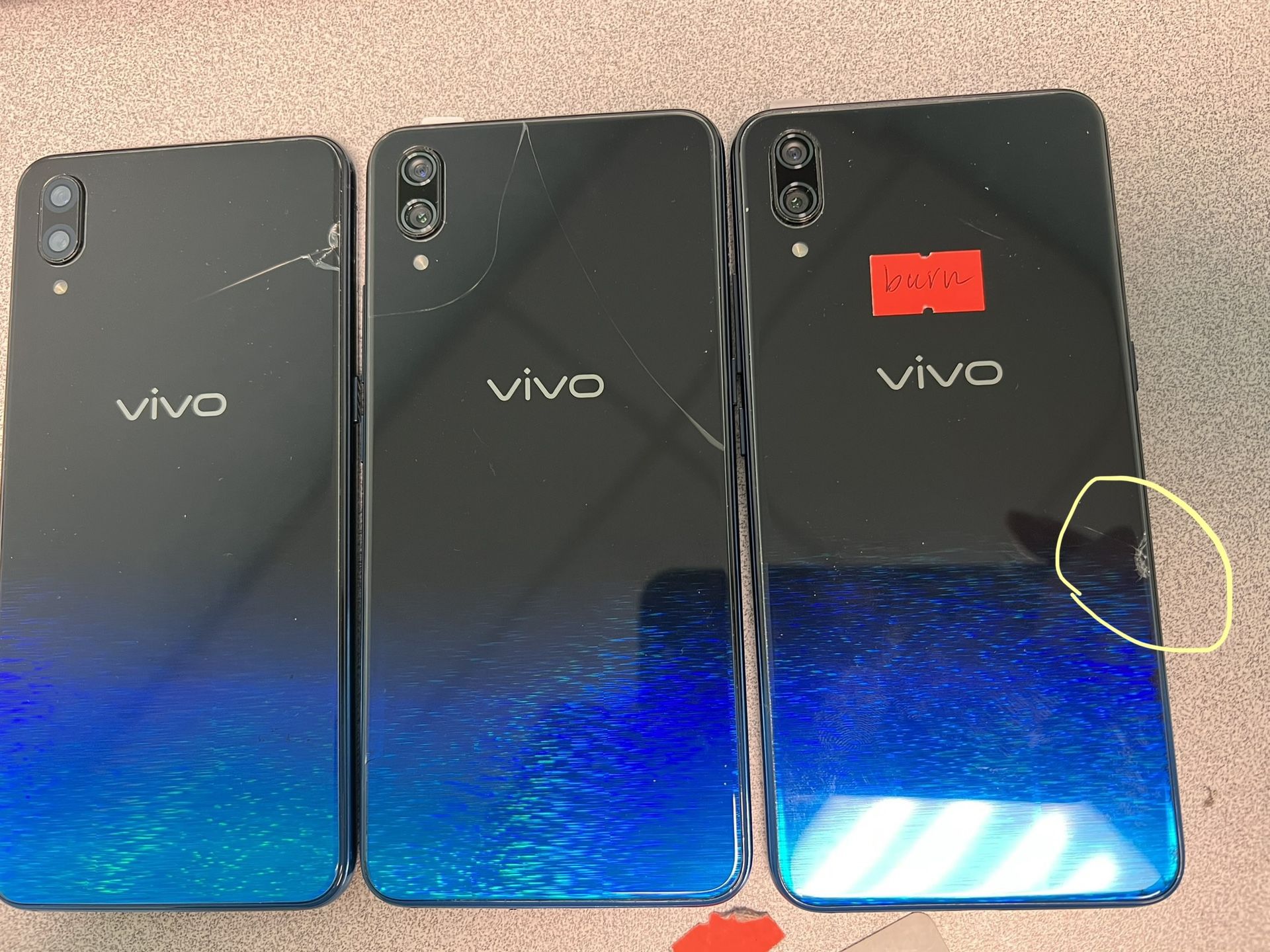 3 Pcs Of Vivo X23 magic blue 6Gb 128Gb GSM Unlocked