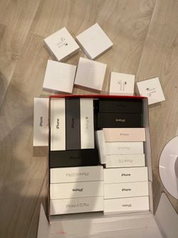 iPhone, IPad, Apple Watch, earbuds boxes