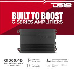 DS18 G1000.4D Car Amplifier GEN-X Full-Range Class D 4-Channel