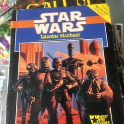 Star Wars Tatooine Manhunt (1988) RPG Book w/ Mos EisleyMap West End Games
