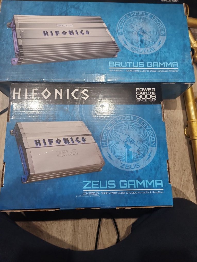 New Hifonics Brutus 3300 D Class Monoblock Amp Is 280 And  Zeus 1200 .1 Is