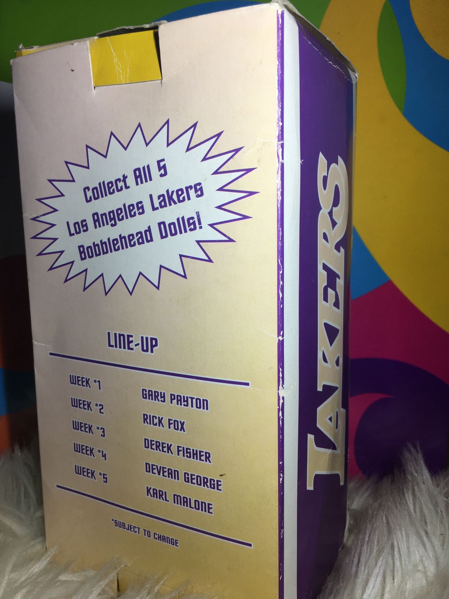 Rare Los Angeles Lakers NBA Karl Malone 2004 Bobble Head In Box