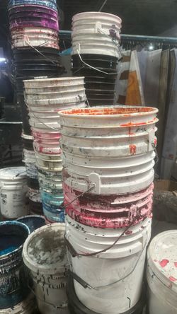 Empty Paint Buckets