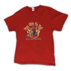 Vintage Free Ride To Hell Shirt Size Large