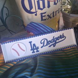 DODGER WALL PLAQUE  18"WOOD