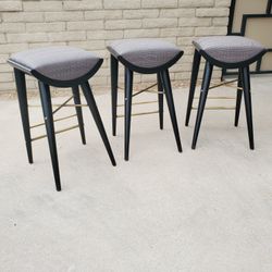 Dylan Farrell Mantis Stool Custom Black Wood Dining Stools Countertop Height