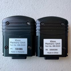 Original Xbox Memory Unit. $20 Each
