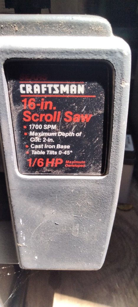 Craftsman 16 Inch Scroll Saw