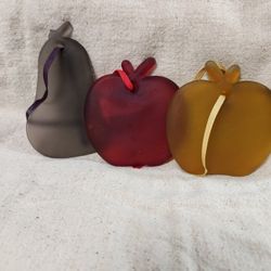 Vintage Lot of 3 Shaped Glass Ornament