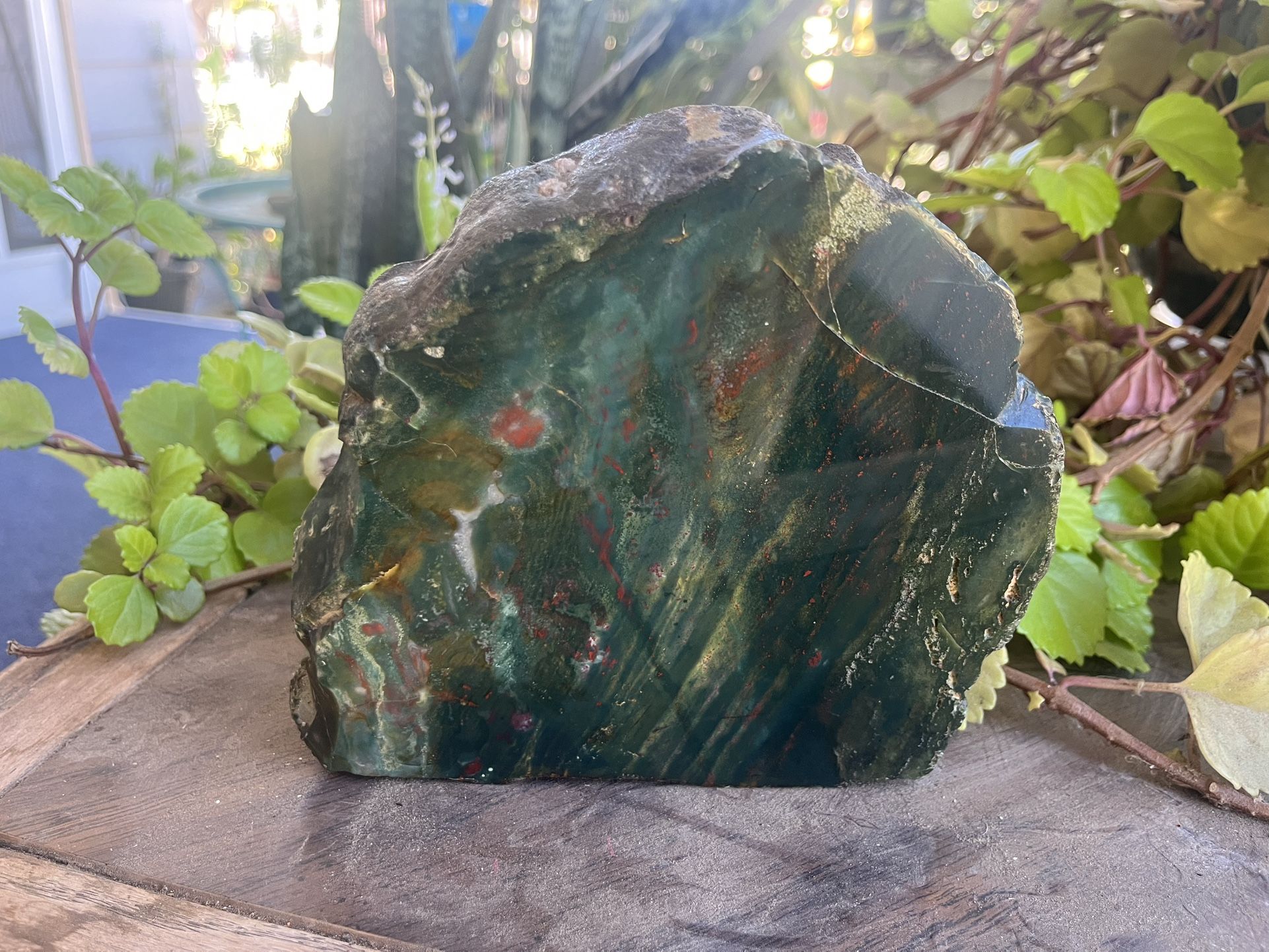 Felt Backed Jasper Slab Centerpiece