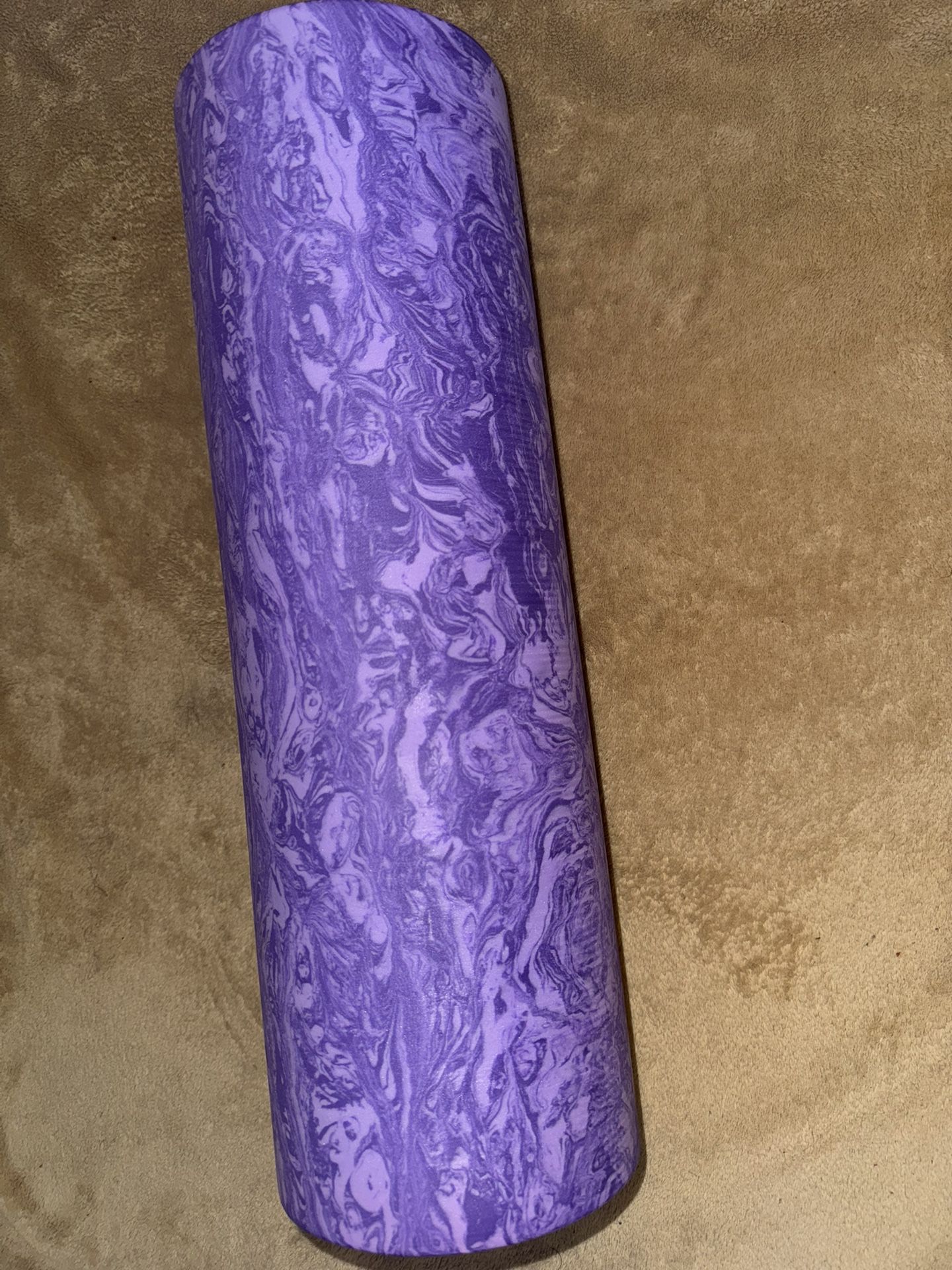 Gaiam Purple Marbled Foam Roller | Sculpting Recovery Tool | Luxe Wellness Edit