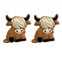 Highland Cow Focal Beads, Silicone Focal Beads