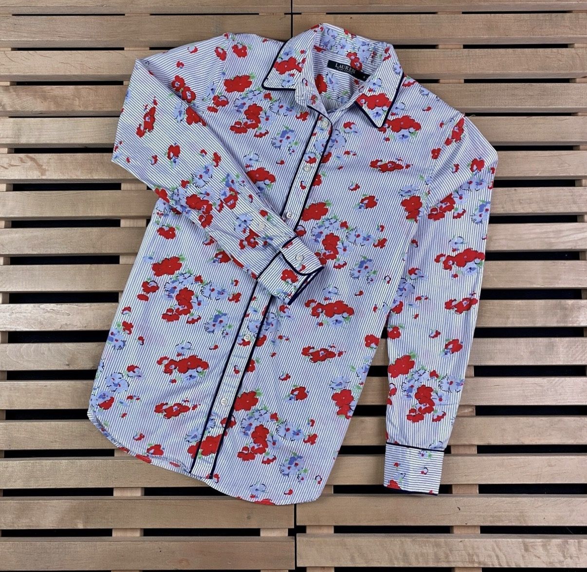 Womens Shirt Long Sleeve Lauren Ralph Lauren Size M