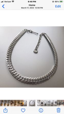 Vintage West Germany Signed Silver Tone Necklace Chocker 