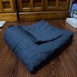 Twin Navy Blue Quilted Bedspread