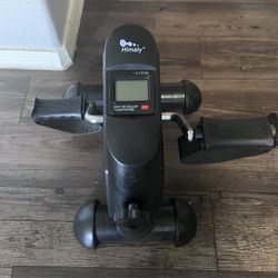 Mini Exercise Bike, himaly Under Desk Bike Pedal Exerciser Portable Foot Cycle Arm & Leg Peddler Machine with LCD Screen Displays