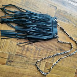 Leather Fringe Bag