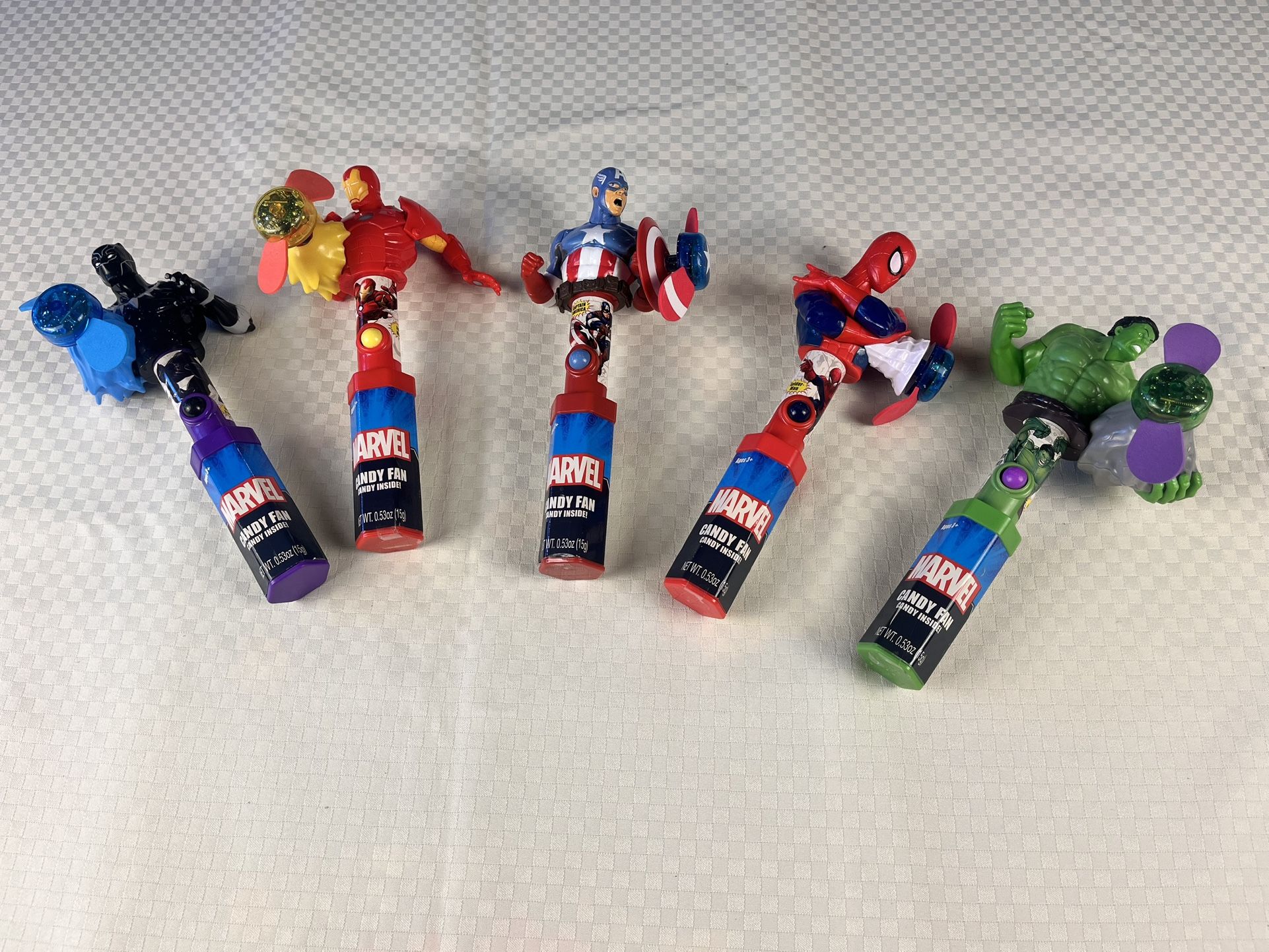 Lot Of 5 Marvel Superhero Candy Fans