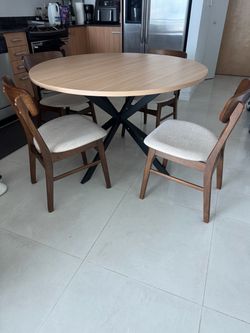 Dining table and chairs