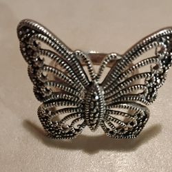 Vintage sterling silver Butterfly ring
