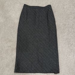 Vintage Dolce & Gabbana black gray wool skirt (sz 42)