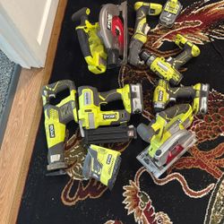 Ryobi Tools With 4 Batteries 